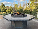 Raised fire pit area for the Aspen Ridge Villa.