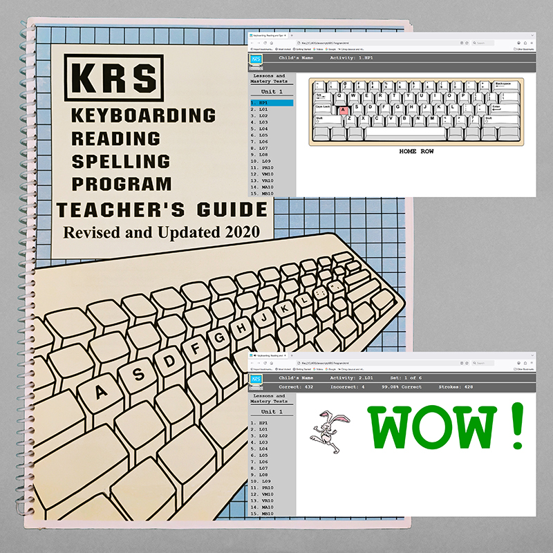 Front cover of Keyboarding, Reading, and Spelling (KRS) Software