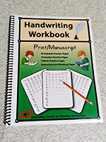Manuscript/Print Handwriting Workbook for homeschooled children.