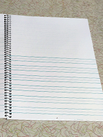 Storybook penmanship notebook for students.